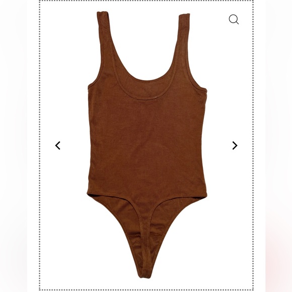Brown/Burnt Orange Ribbed Bodysuit - Picture 7 of 8